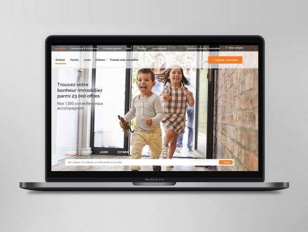 Home page site web immobilier